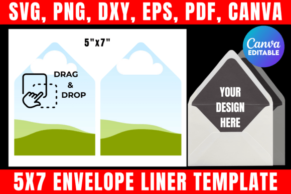 Download Envelope Liner Canva Template - Line Collection