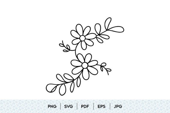 Download Minimal Floral Branch Line Art SVG - Line Collection