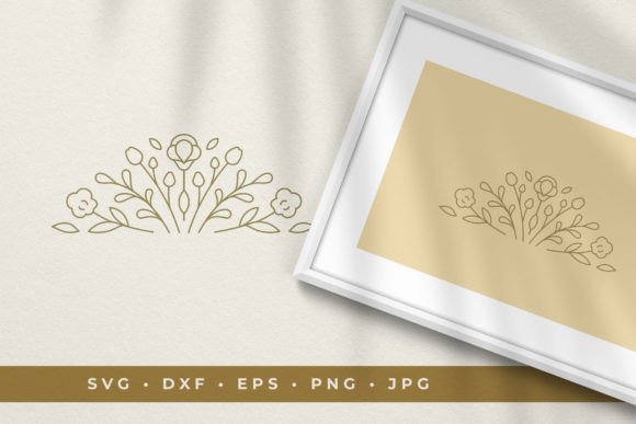 Download Line Art Floral Vignette - Line Collection