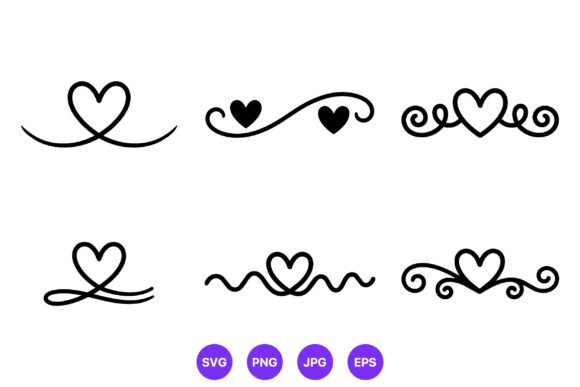 Download Black Heart Swirl Vector Line Art - Line Collection