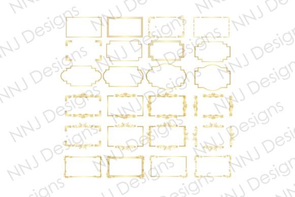Download Rectangle Gold Frame Border Clipart - Old Collection